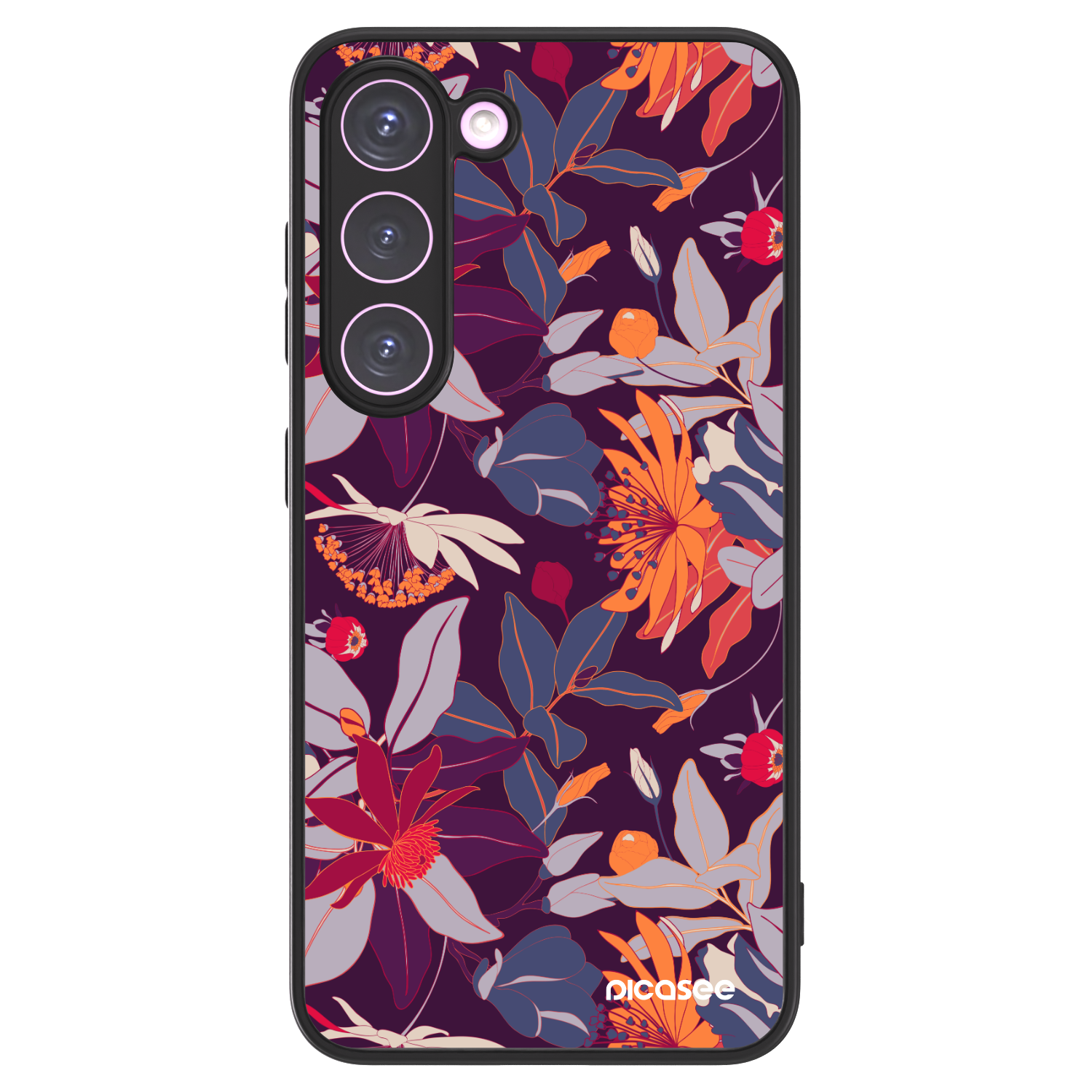 Picasee ULTIMATE CASE PowerShare für Samsung Galaxy S23 5G - Purple Leaf