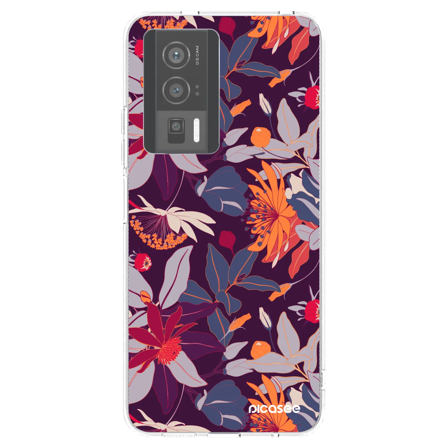 Picasee Xiaomi Poco F5 Pro 5G Hülle - Transparentes Silikon - Purple Leaf