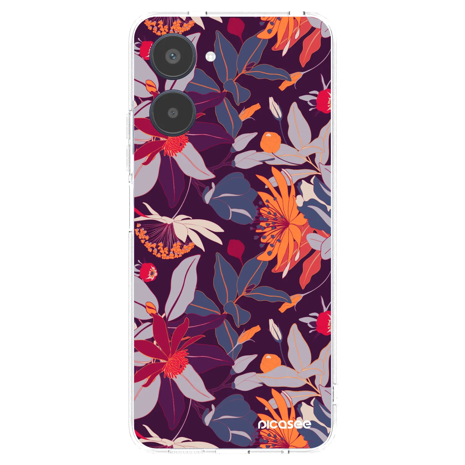 Picasee Realme 10 4G Hülle - Transparentes Silikon - Purple Leaf