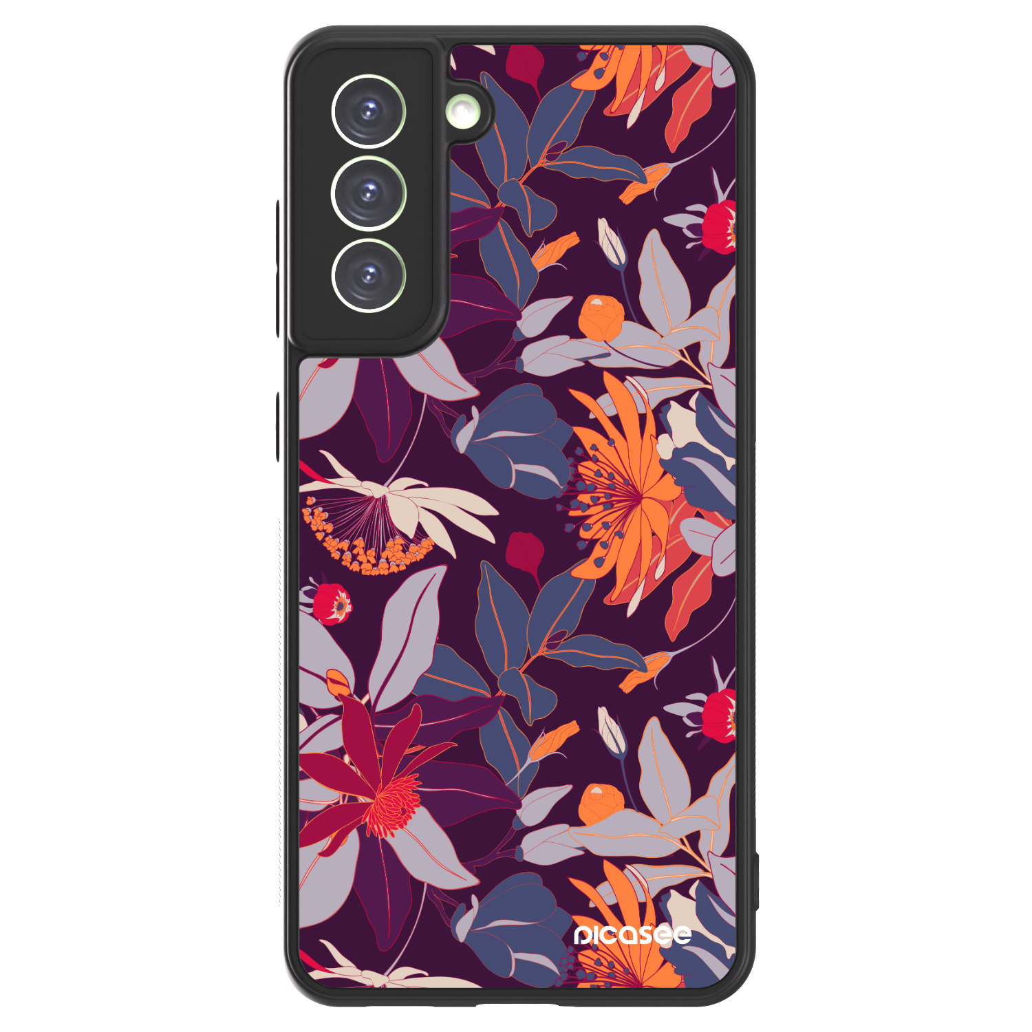 Picasee ULTIMATE CASE PowerShare für Samsung Galaxy S21 FE 5G - Purple Leaf