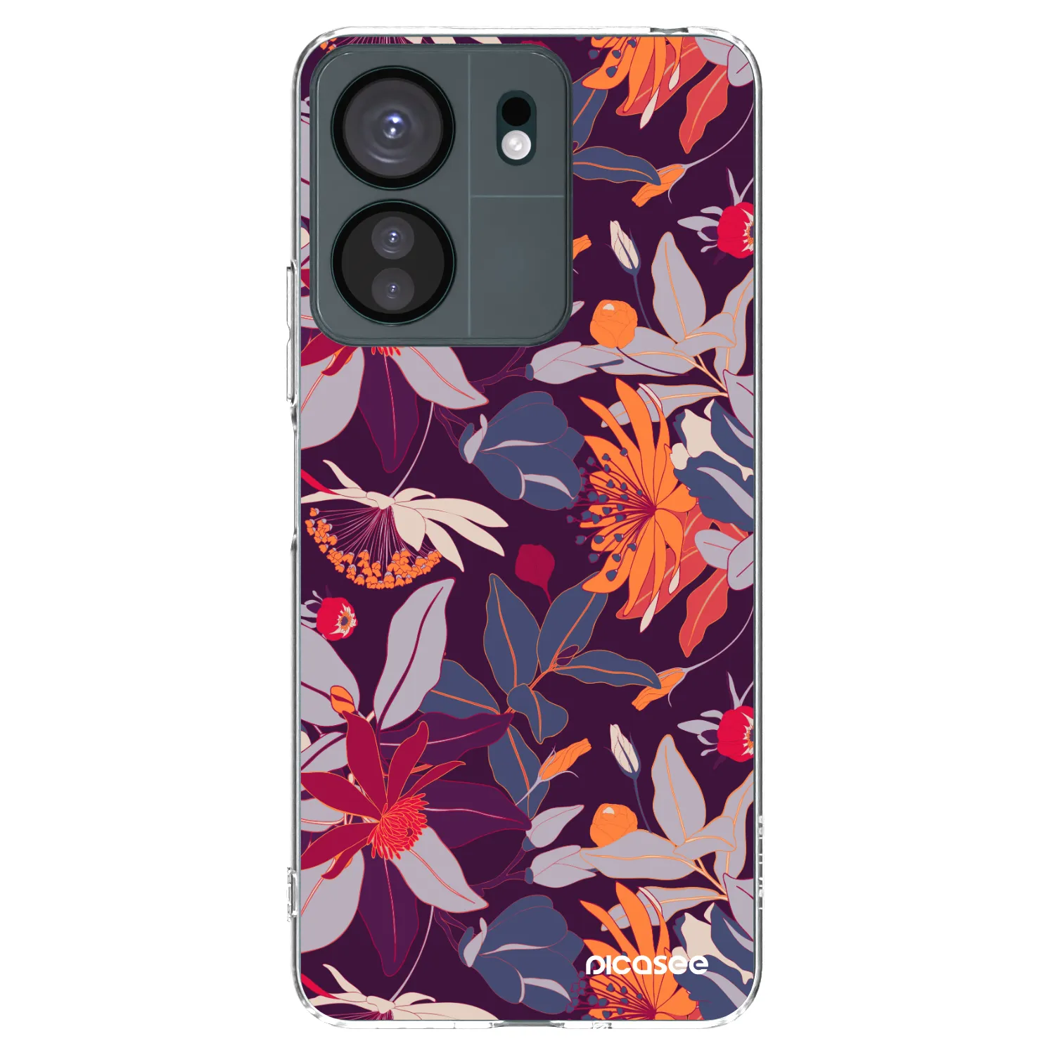 Picasee Xiaomi Redmi 13C 4G Hülle - Transparentes Silikon - Purple Leaf