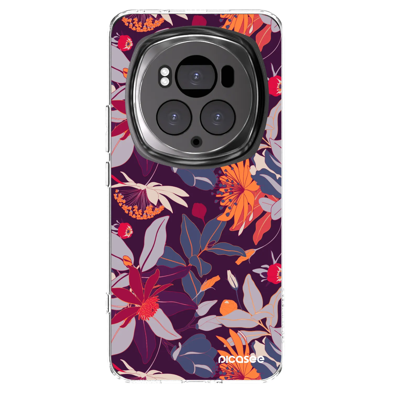 Picasee Honor Magic6 Pro Hülle - Transparentes Silikon - Purple Leaf
