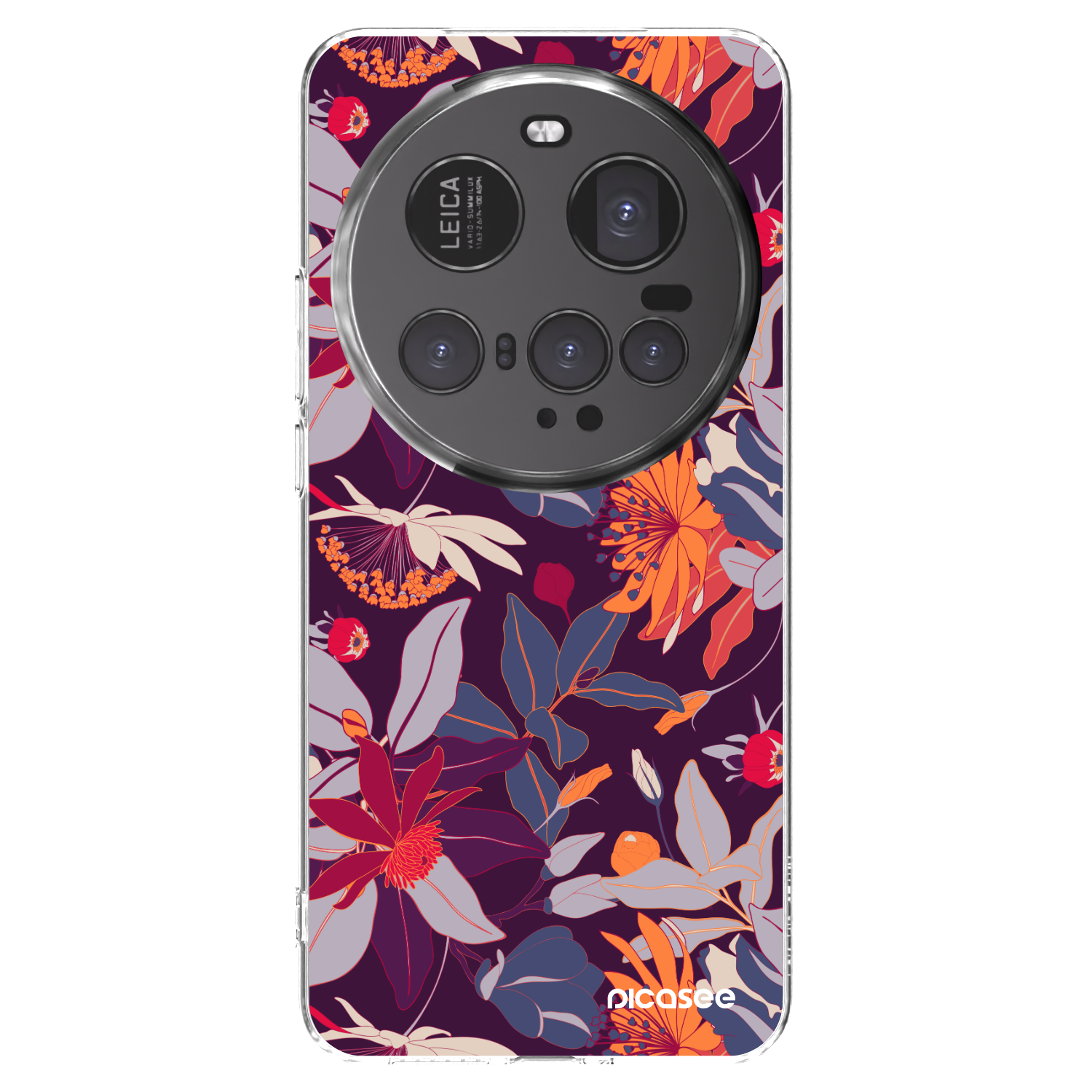 Picasee Xiaomi 15 Ultra Hülle - Transparentes Silikon - Purple Leaf