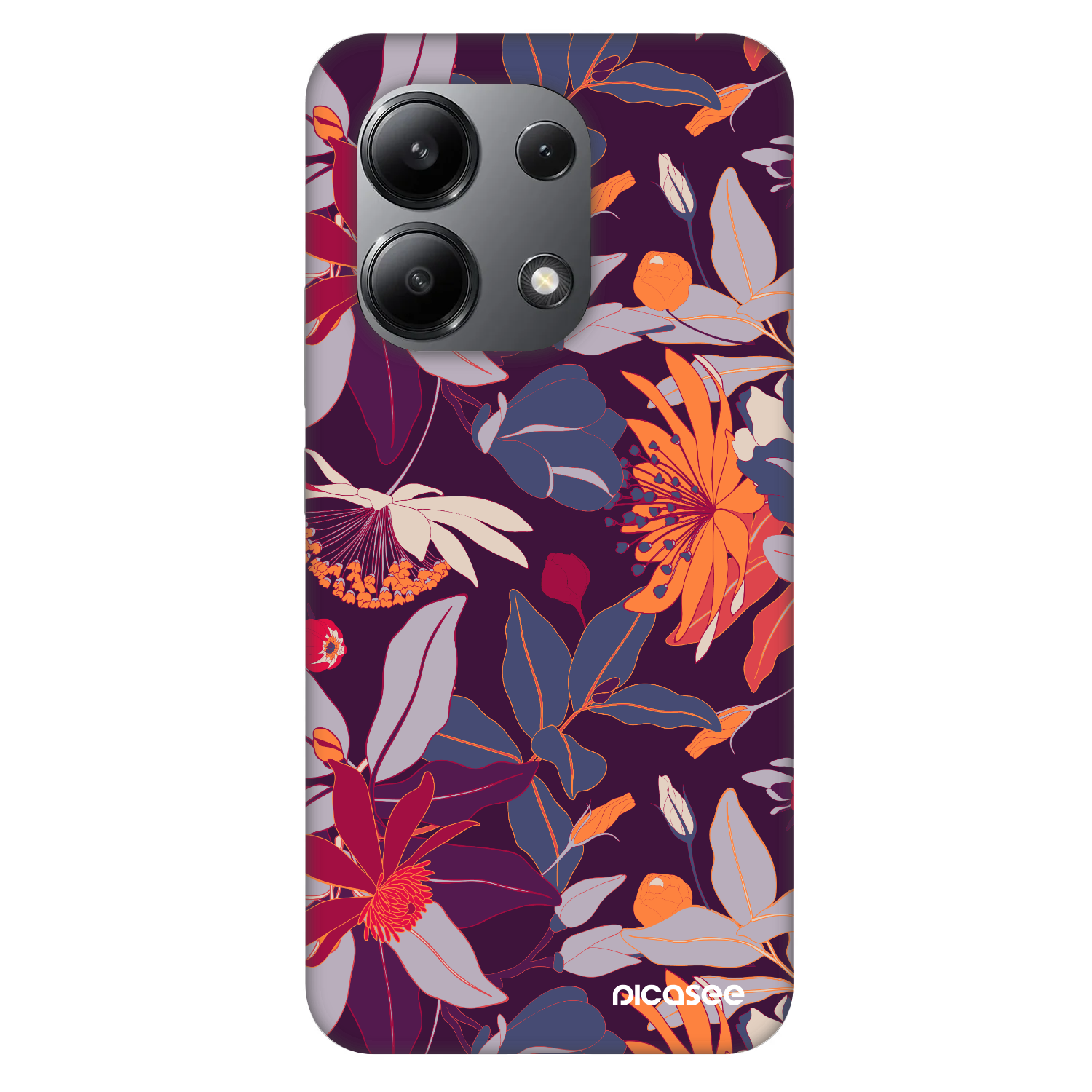 Picasee Fashion Case für Xiaomi Redmi Note 13 4G - Purple Leaf