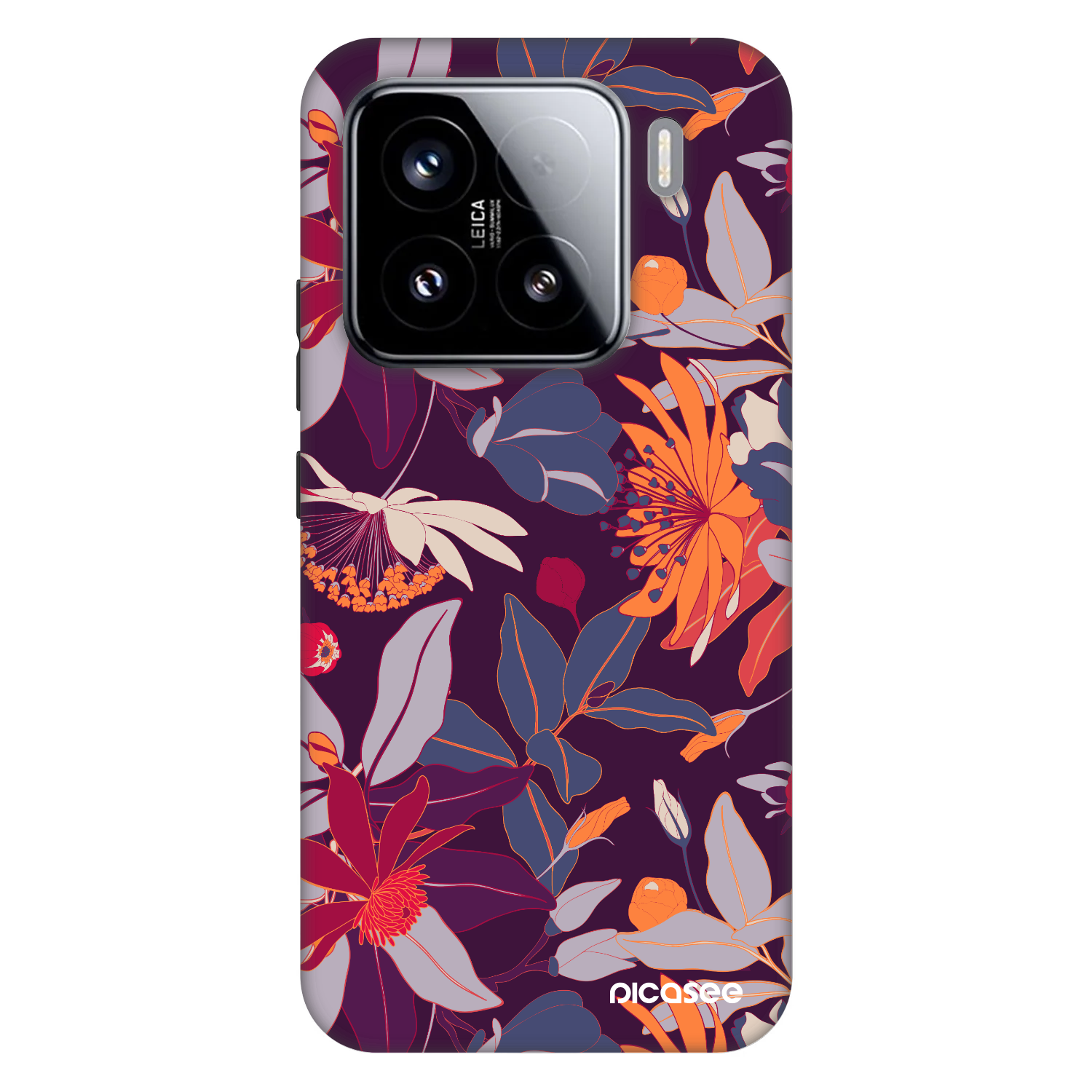 Picasee Fashion Case für Xiaomi 15 - Purple Leaf