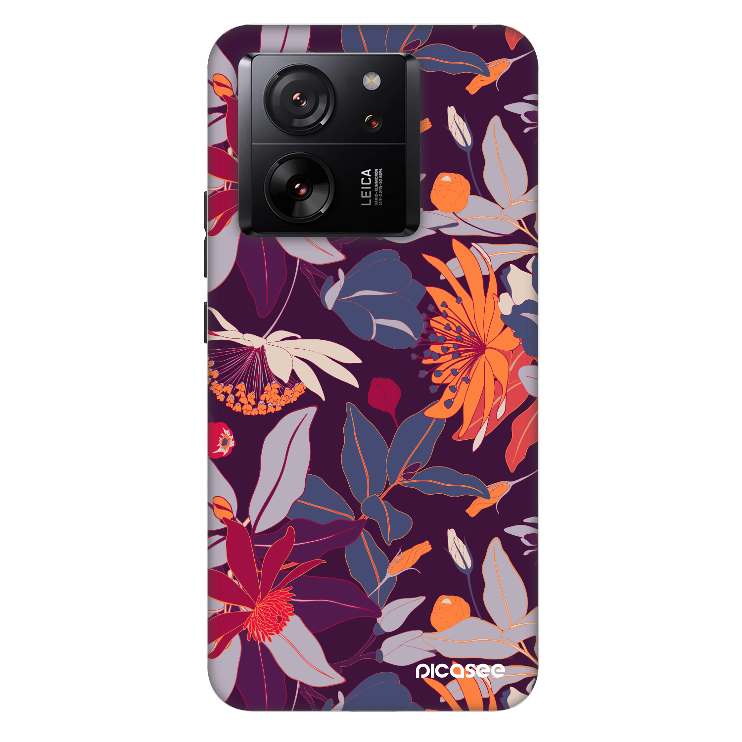 Picasee Fashion Case für Xiaomi 13T Pro - Purple Leaf