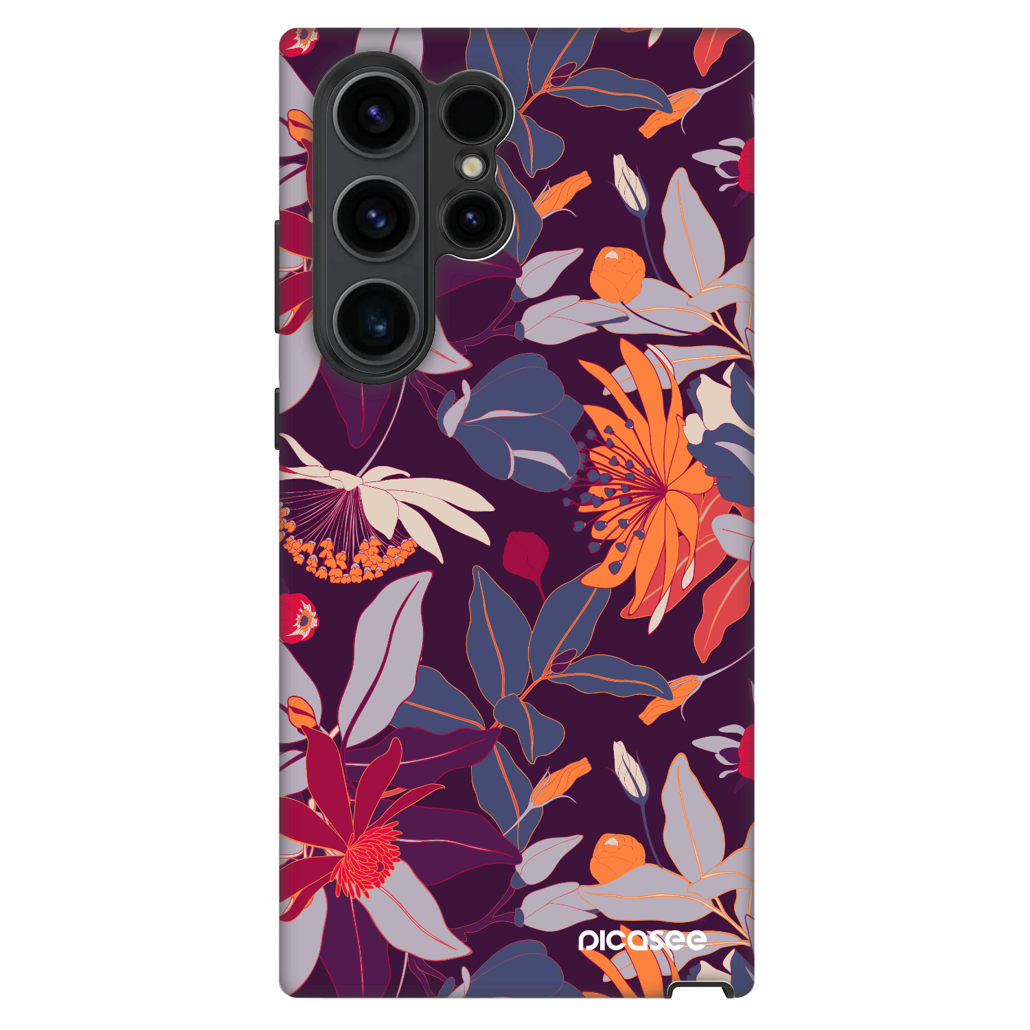 Picasee Fashion Case für Samsung Galaxy S23 Ultra 5G - Purple Leaf