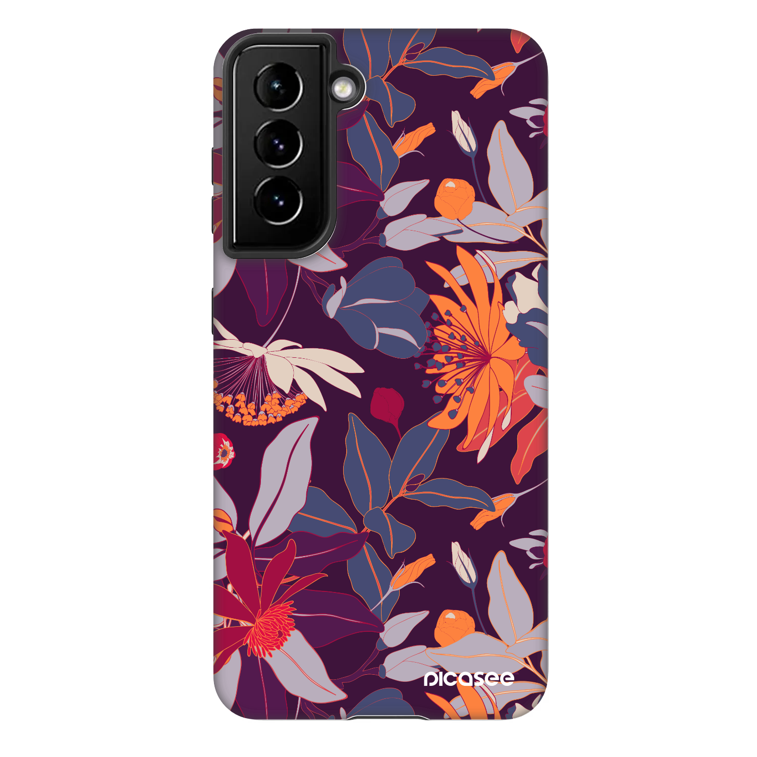 Picasee Fashion Case für Samsung Galaxy S21 FE 5G - Purple Leaf