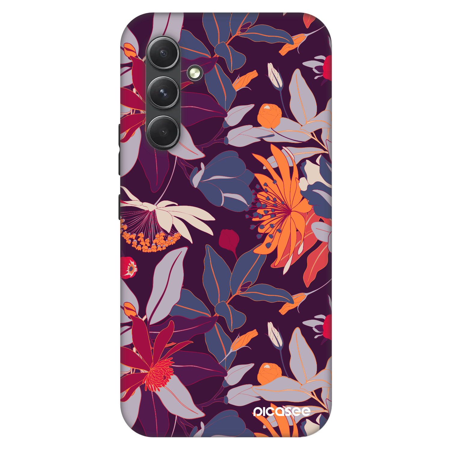 Picasee Fashion Case für Samsung Galaxy A54 5G A546B - Purple Leaf