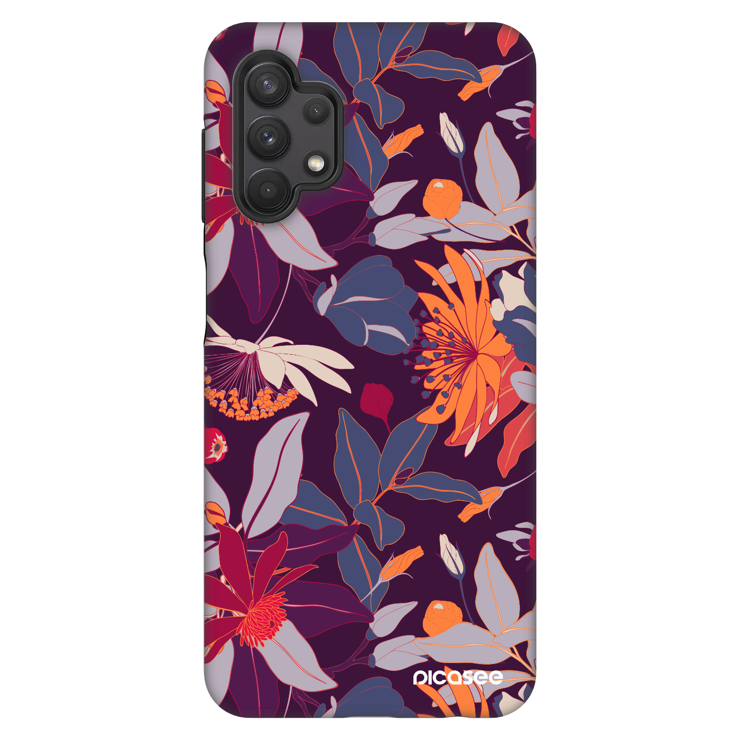 Picasee Fashion Case für Samsung Galaxy A32 5G A326B - Purple Leaf