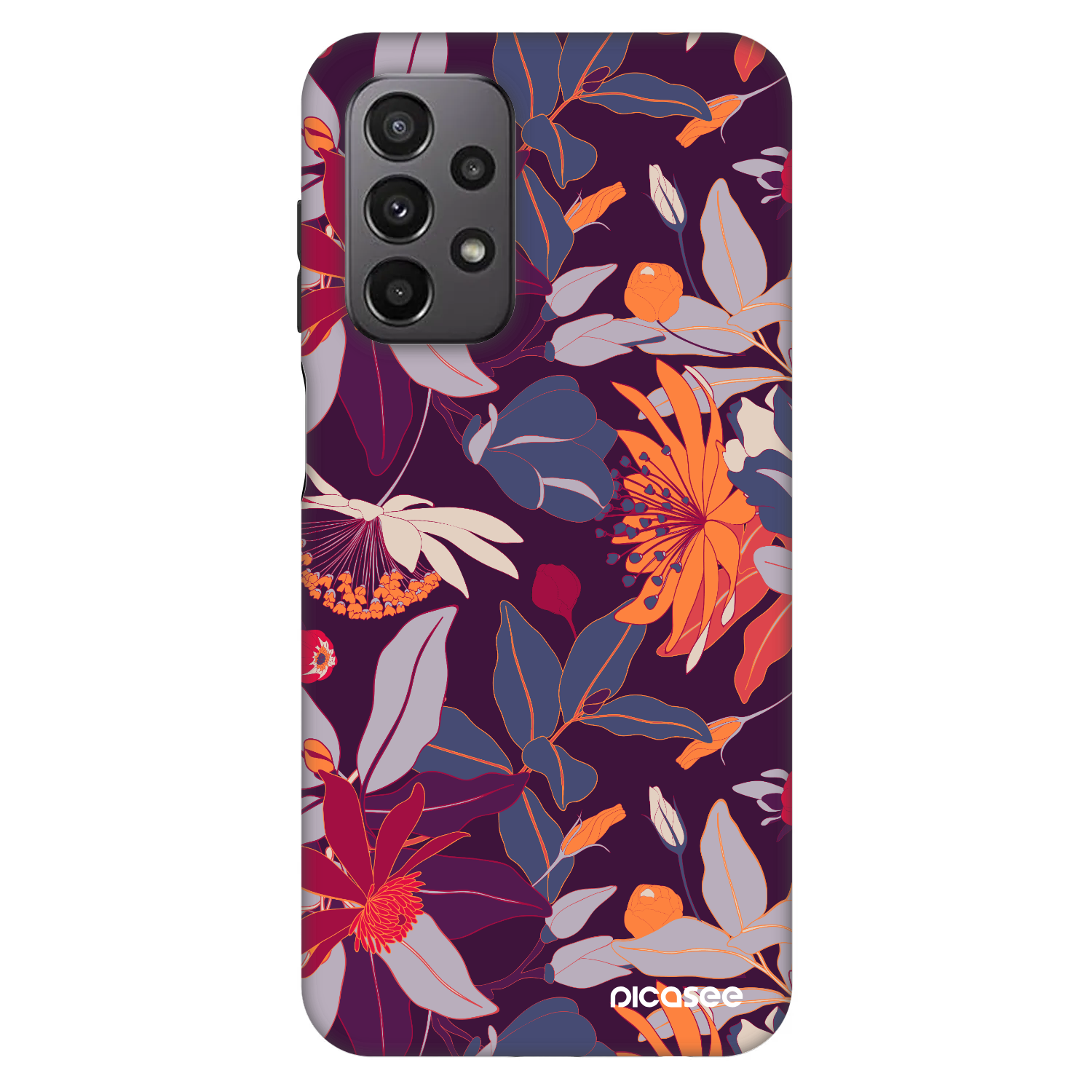 Picasee Fashion Case für Samsung Galaxy A23 A235F 4G - Purple Leaf