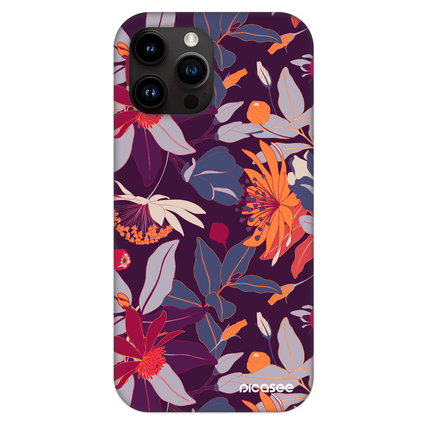 Picasee Fashion Case MagSafe für Apple iPhone 13 Pro Max - Purple Leaf