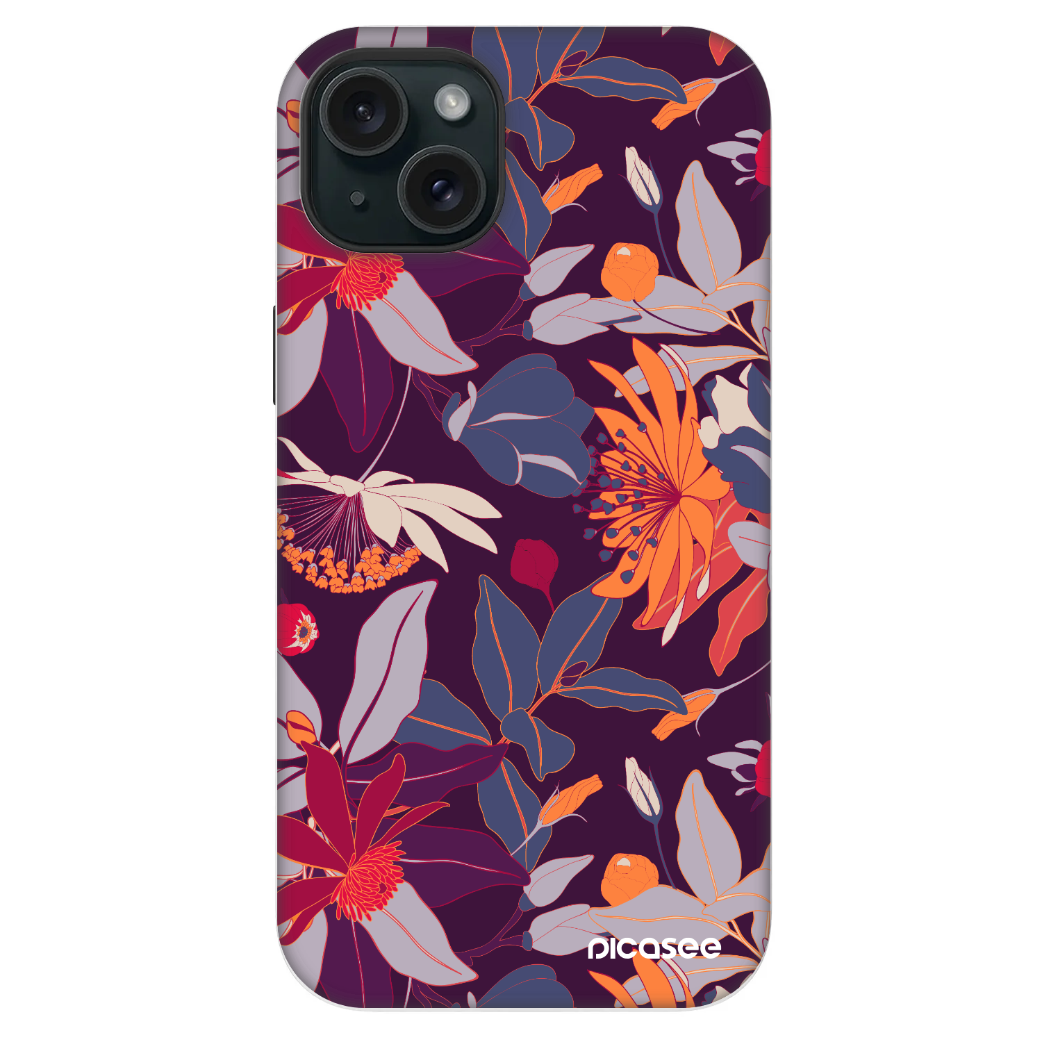 Picasee Fashion Case MagSafe für Apple iPhone 14 Plus - Purple Leaf