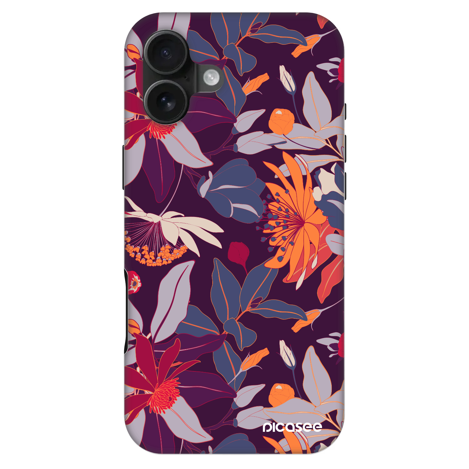 Picasee Fashion Case MagSafe für Apple iPhone 16 Plus - Purple Leaf