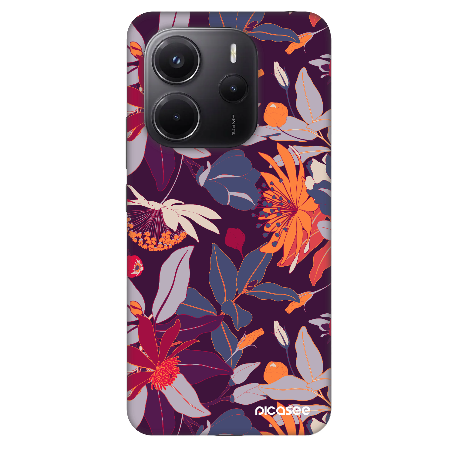 Picasee Fashion Case für Xiaomi Redmi Note 14 4G - Purple Leaf