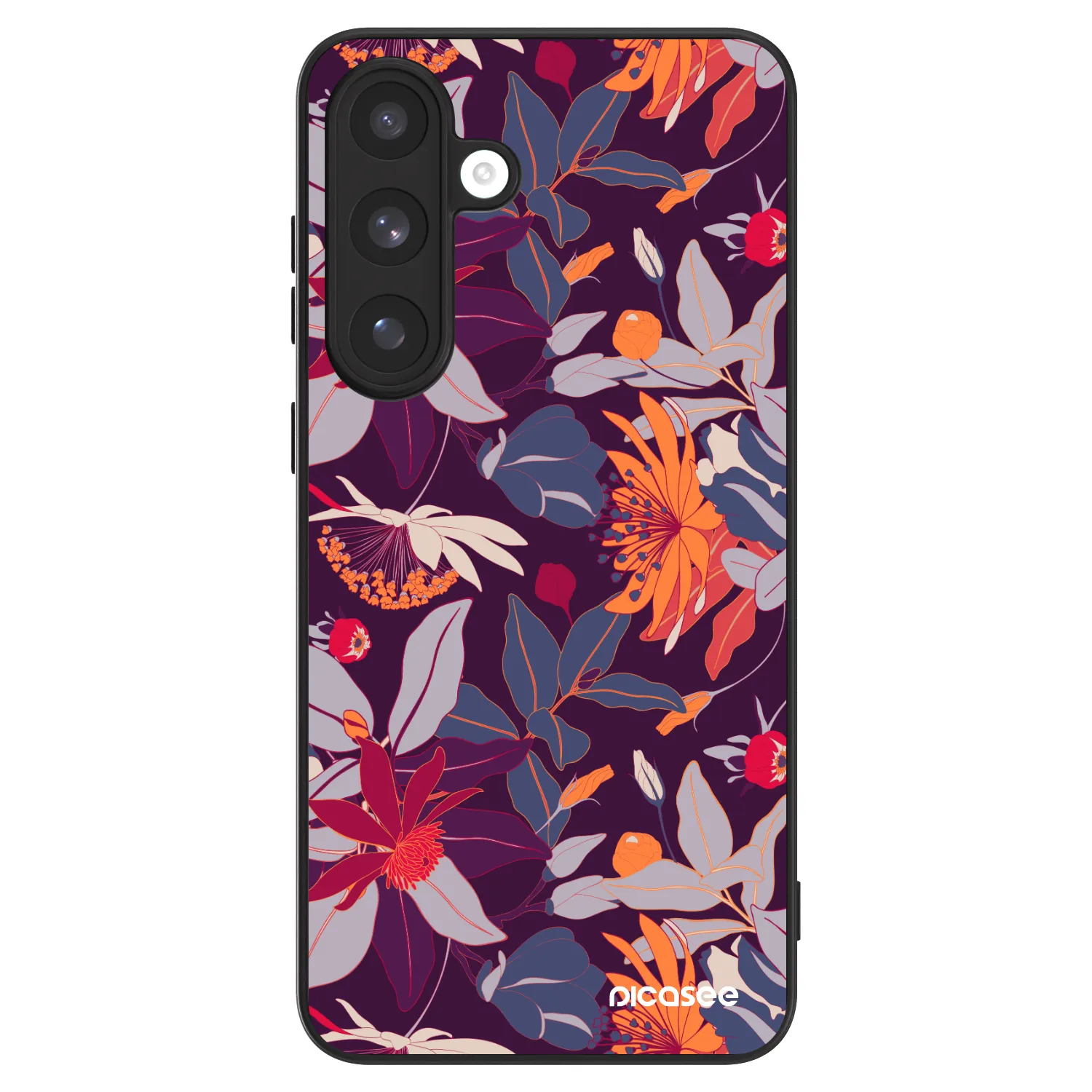 Picasee ULTIMATE CASE PowerShare für Samsung Galaxy S25 FE 5G - Purple Leaf