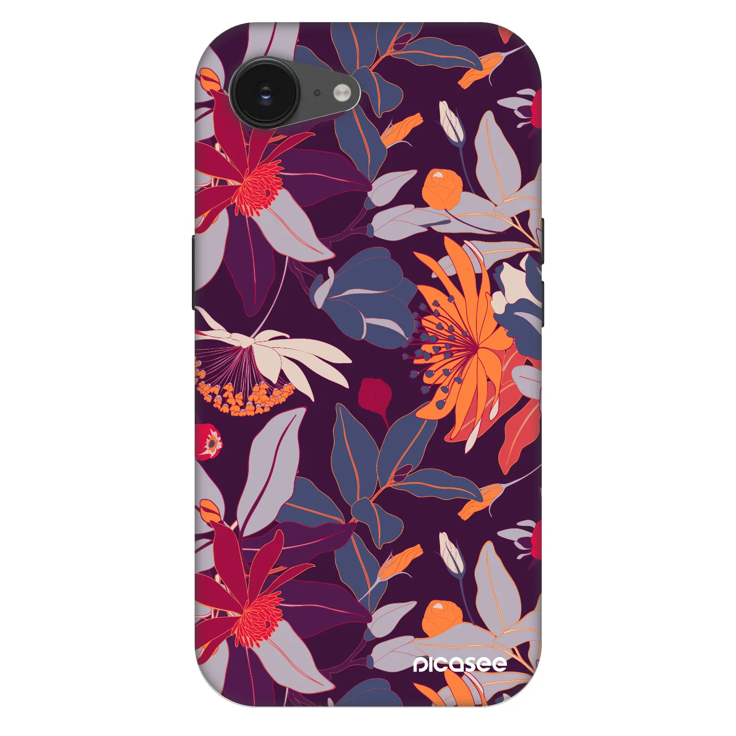 Picasee Fashion Case MagSafe für Apple iPhone 17e - Purple Leaf