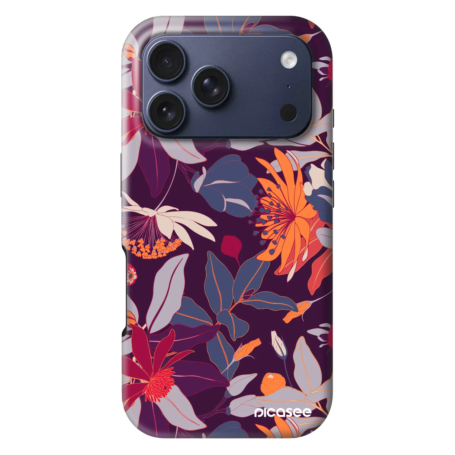 Picasee Fashion Case MagSafe für Apple iPhone 18 Pro - Purple Leaf