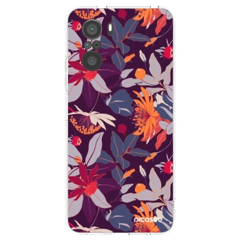 Picasee Xiaomi Poco F3 Hülle - Transparentes Silikon - Purple Leaf