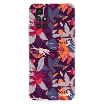 Picasee Xiaomi Redmi 10 Hülle - Transparentes Silikon - Purple Leaf