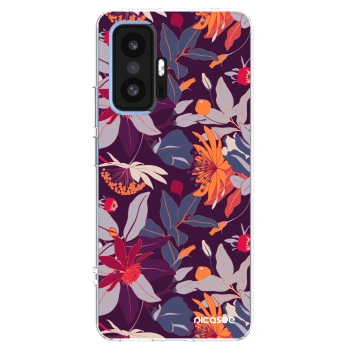 Picasee Xiaomi 11T Hülle - Transparentes Silikon - Purple Leaf