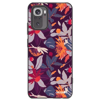 Picasee Xiaomi Redmi Note 11S 4G Hülle - Schwarzes Silikon - Purple Leaf