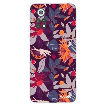 Picasee Xiaomi Poco X4 Pro 5G Hülle - Transparentes Silikon - Purple Leaf