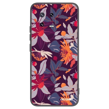 Picasee Xiaomi 13 Pro Hülle - Schwarzes Silikon - Purple Leaf