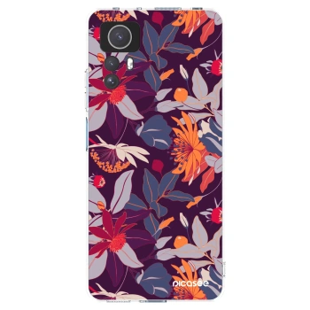 Picasee Xiaomi Redmi Note 12S Hülle - Transparentes Silikon - Purple Leaf