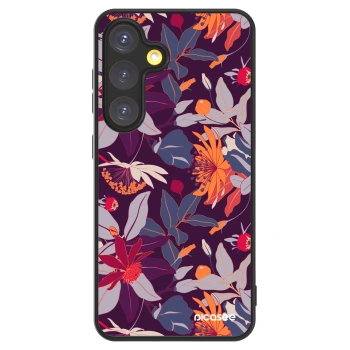 Picasee ULTIMATE CASE PowerShare für Samsung Galaxy S24 S921B 5G - Purple Leaf