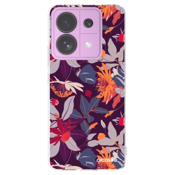 Picasee Xiaomi Redmi Note 13 Pro 5G Hülle - Transparentes Silikon - Purple Leaf
