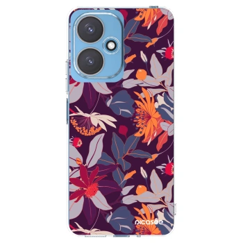 Picasee Xiaomi Redmi 13C 5G Hülle - Transparentes Silikon - Purple Leaf