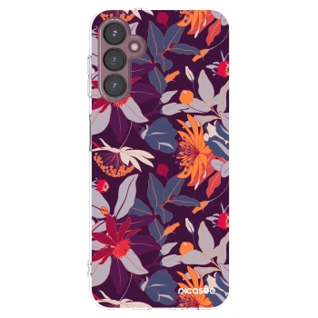 Picasee Samsung Galaxy A05s A057G Hülle - Transparentes Silikon - Purple Leaf