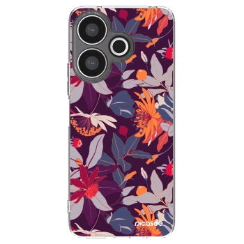 Picasee Xiaomi Redmi 13 4G Hülle - Transparentes Silikon - Purple Leaf
