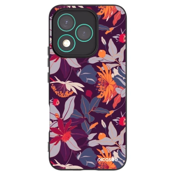 Picasee Honor 400 Lite 5G Hülle - Schwarzes Silikon - Purple Leaf