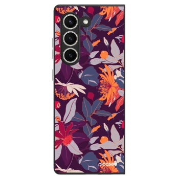 Hülle für Samsung Galaxy Z Fold5 5G - Purple Leaf