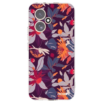 Picasee Honor 400 5G Hülle - Transparentes Silikon - Purple Leaf