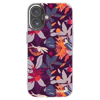 Picasee Apple iPhone 17 Hülle - Transparentes Silikon - Purple Leaf