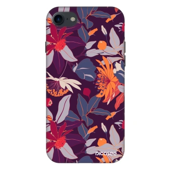Hülle für Apple iPhone SE 2022 - Purple Leaf