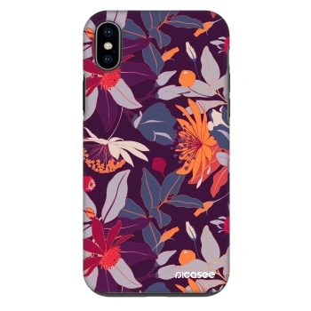 Hülle für Apple iPhone XS Max - Purple Leaf