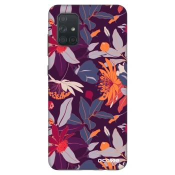 Hülle für Samsung Galaxy A71 A715F - Purple Leaf