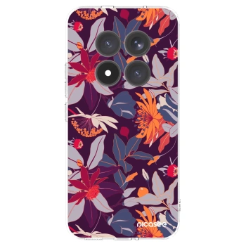 Picasee Xiaomi Redmi Note 15 Pro+ Hülle - Transparentes Silikon - Purple Leaf