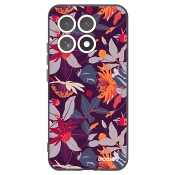 Picasee Xiaomi 15T Hülle - Schwarzes Silikon - Purple Leaf