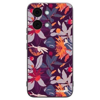 Picasee Xiaomi Poco X8 Pro Max Hülle - Schwarzes Silikon - Purple Leaf