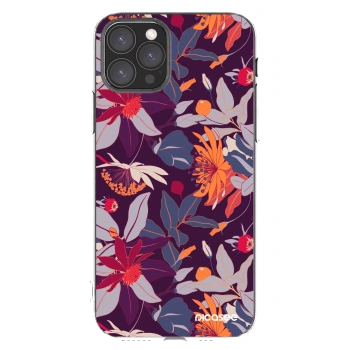 Picasee Apple iPhone 11 Pro Hülle - Transparentes Silikon - Purple Leaf