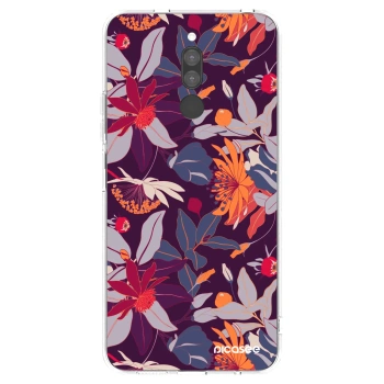 Picasee Xiaomi Redmi 8 Hülle - Transparentes Silikon - Purple Leaf