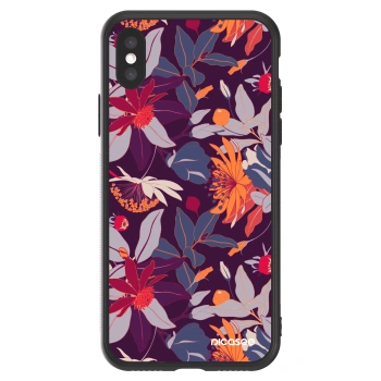 Picasee ULTIMATE CASE für Apple iPhone X/XS - Purple Leaf