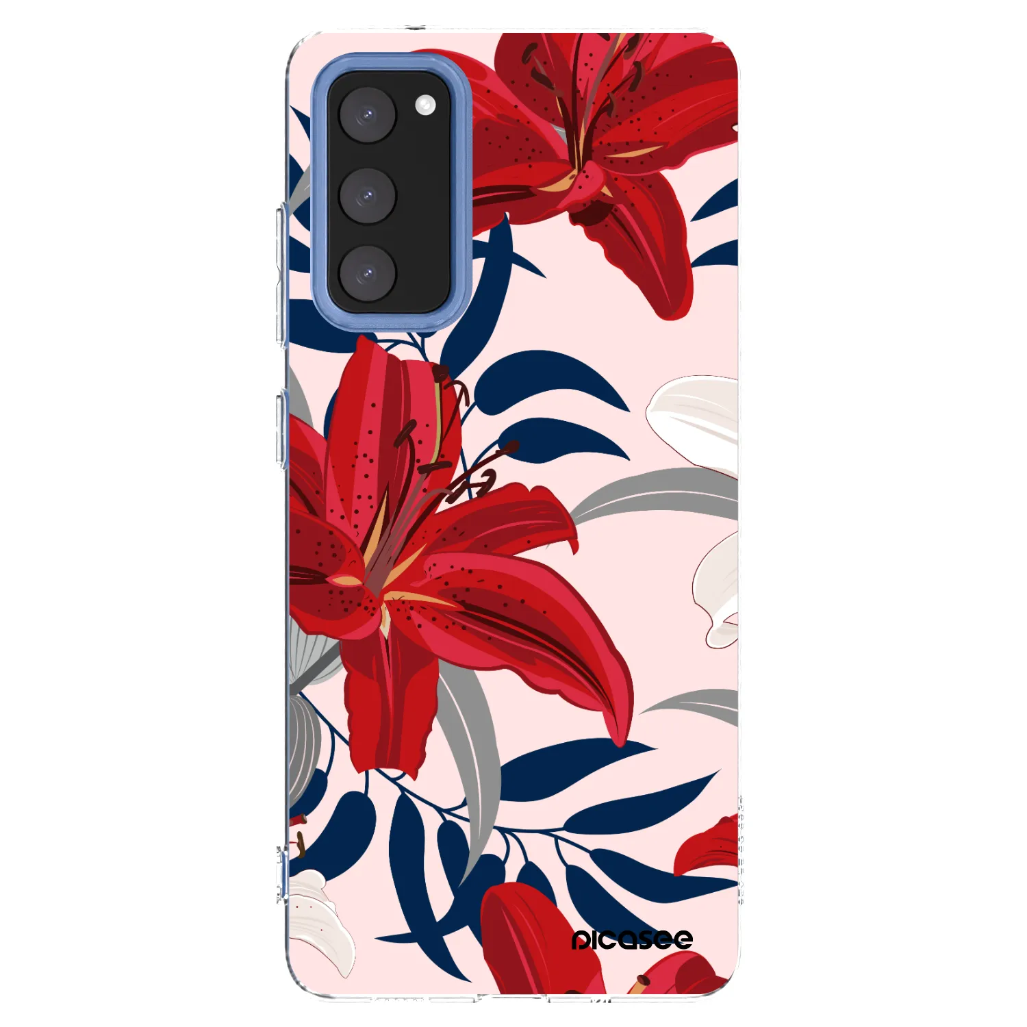Picasee Samsung Galaxy S20 FE Hülle - Transparentes Silikon - Red Lily