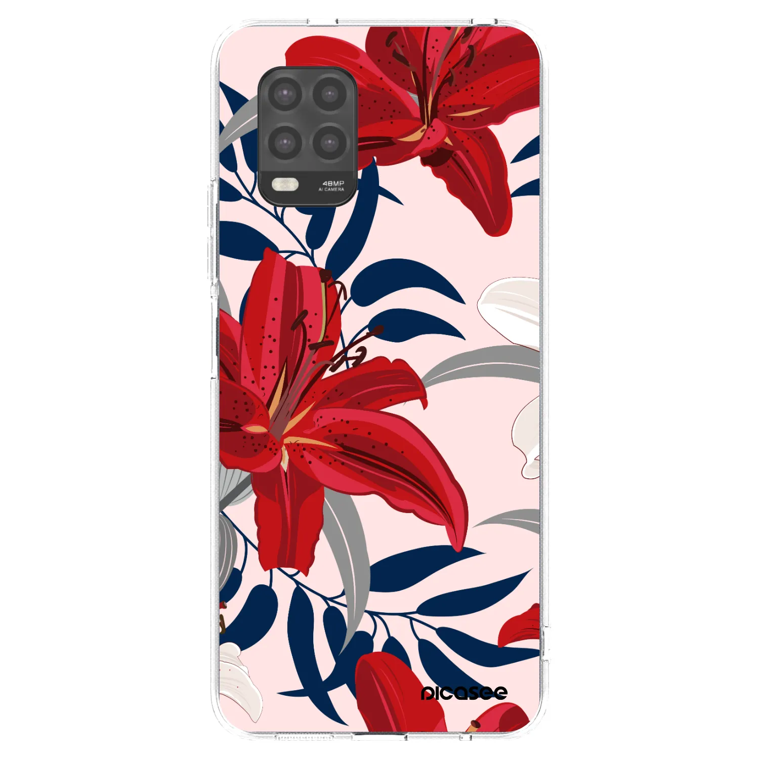 Picasee Xiaomi Mi 10 Lite Hülle - Transparentes Silikon - Red Lily