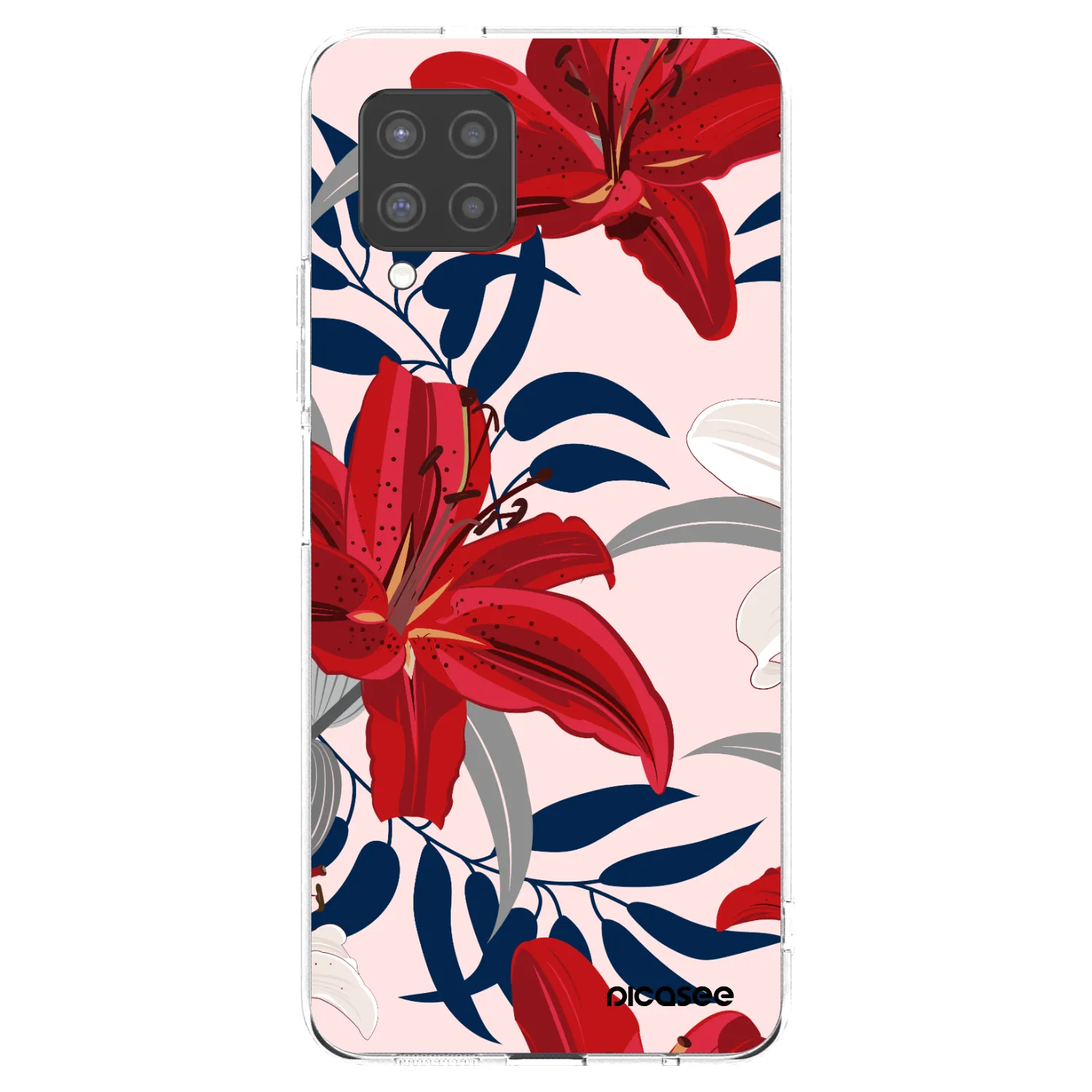 Picasee Samsung Galaxy A42 A426B Hülle - Transparentes Silikon - Red Lily